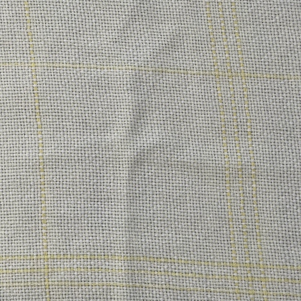 The Three Weavers Baby Blanket Yellow White Virgin Orlon Acrylic Hand Woven